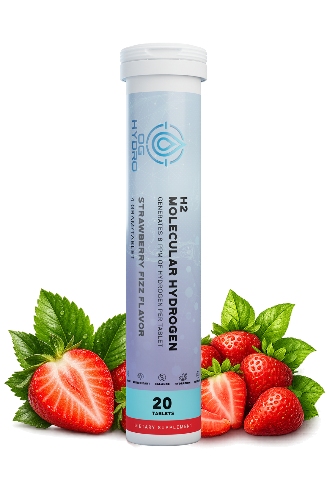 Molecular Hydrogen Tablets — Strawberry