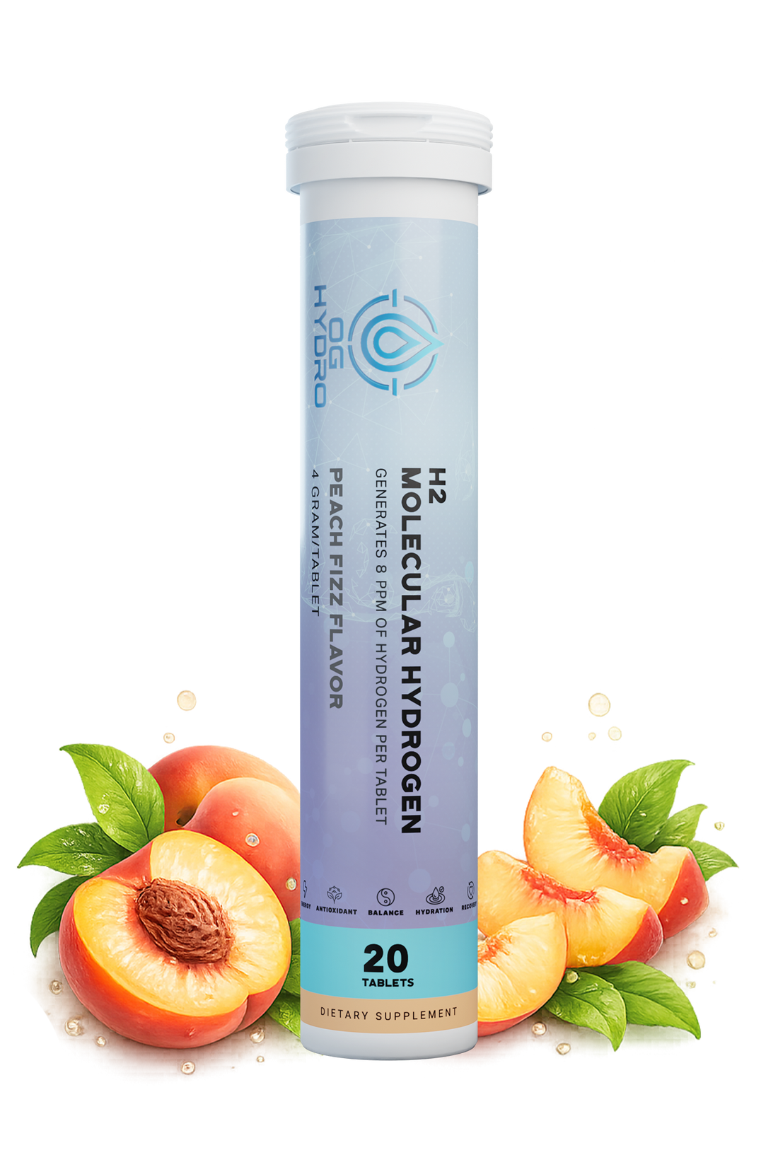 Molecular Hydrogen Tablets — Peach