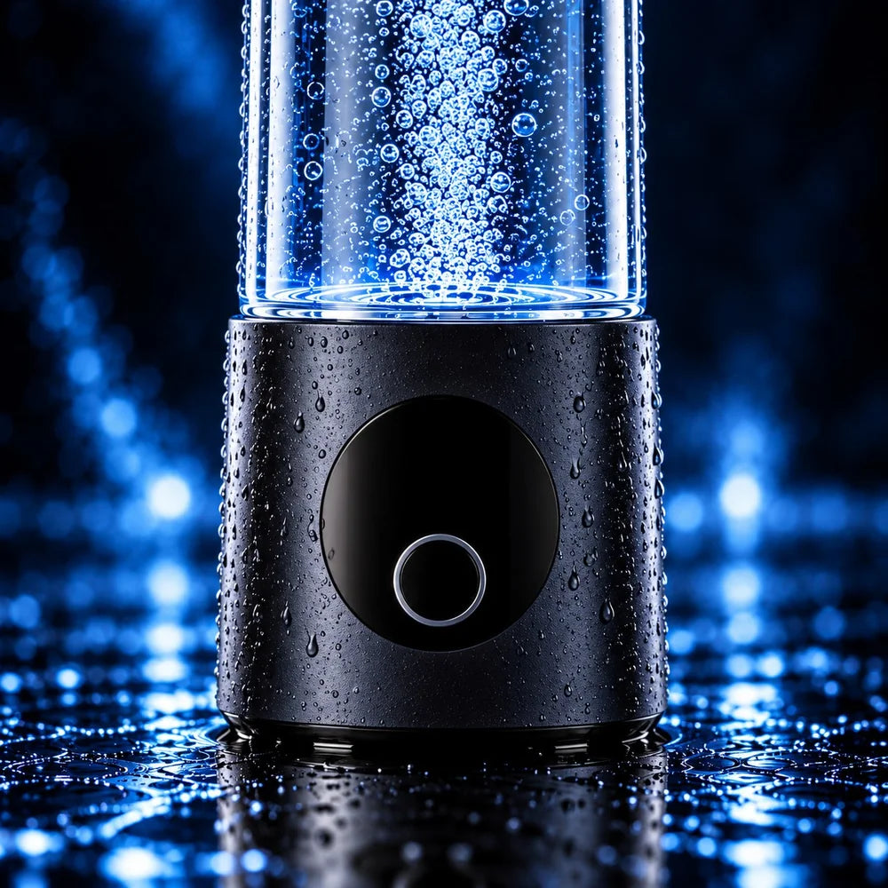 Close-up of the OG Hydro Bottle base and its single button