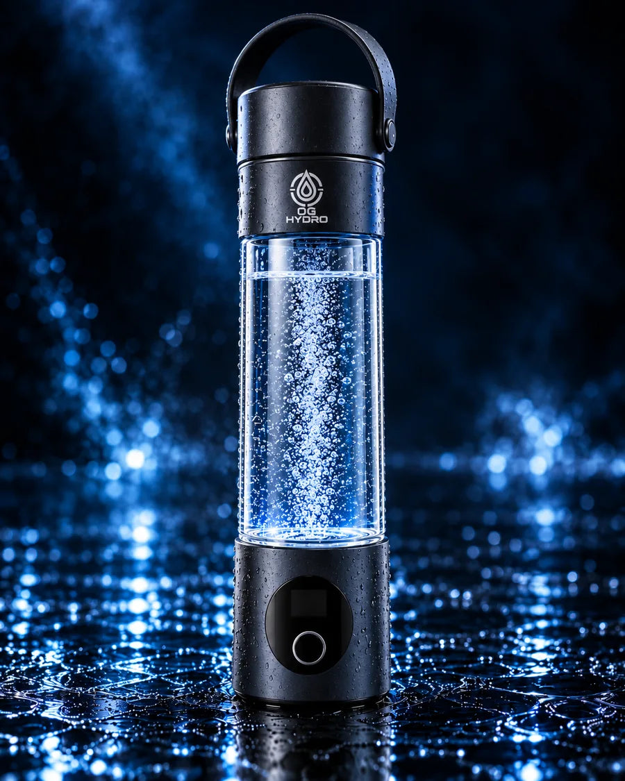 The OG Hydro Bottle full of fine hydrogen bubbles