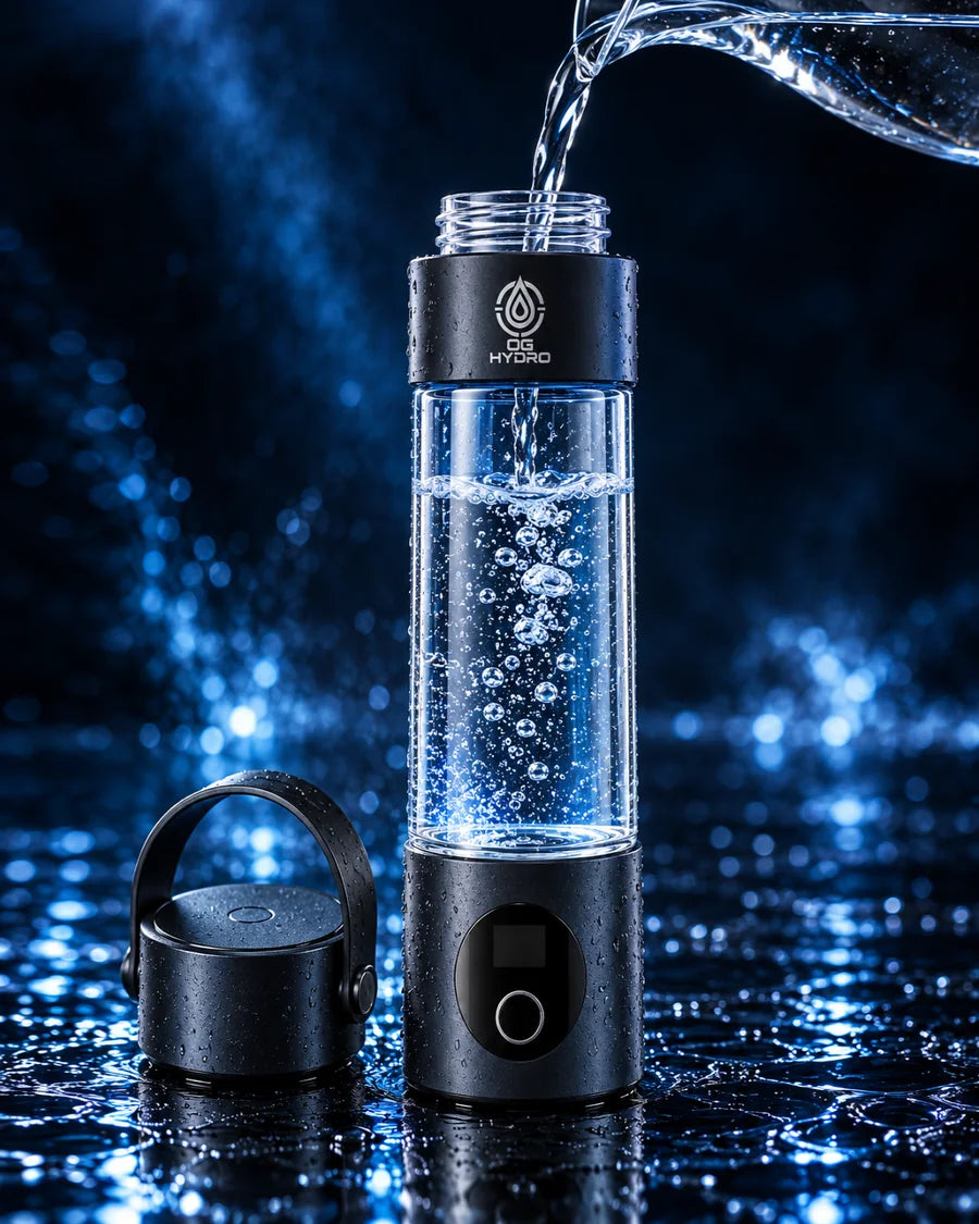 Clean water pouring into the open OG Hydro Bottle