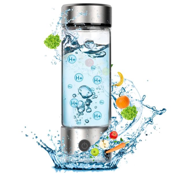 Hydrogen Water Bottle Generator Portable (Silver)