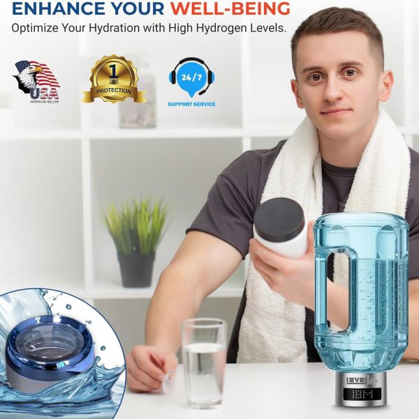 New Hydrogen Water Bottle Jug – Up to 4000PPB – 51oz 4
