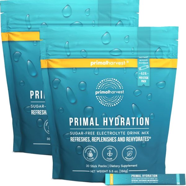 Primal Harvest Electrolytes Powder Packets Lemon Berry (2 Pack)